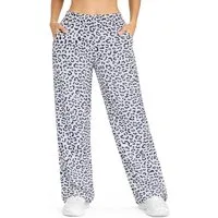 Smilodox Jogginghose Leora, Oversize Jogger Damen, Leo-Print Hose mit Tunnelzug & Taschen Leo-Print, Elastischer Bund, Verstellbare Beine, Seitentaschen