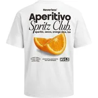Neverless Oversize-Shirt Herren T-Shirt - Aperitivo - Oversized Relaxed Fit Sommer Fashion mit Print