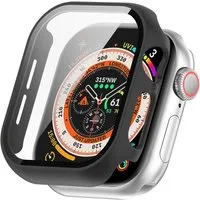 Wigento Smartwatch-Hülle Für Apple Watch Series 11 / 10 46mm Kunststoff Hülle + H9 Glas Schwarz, Schutzhülle aus PC + Panzerglas für Rundumschutz