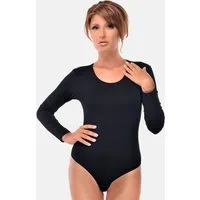 Evoni Stringbody Damen Langarmbody Rundhals