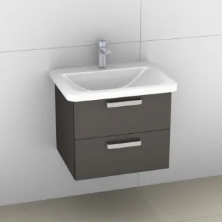 Artiqua 412 Waschtischunterschrank für Tonic II K0878 Stahlgrau Metallic, 412-WU2L-I49-7141-88 412-WU2L-I49-7141-88