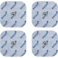 Axion Elektrodenpads passend zu Grundig, Sanitas, Beurer - 5x5cm, 3.5mm Druckknopfanschluss, 4 St.,selbstklebende TENS EMS Elektroden für TENS EMS Geräte