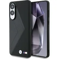 BMW Handyhülle Oversized Stripes Magnetring für Samsung Galaxy S25 Edge 6,8, BMW Lederhülle mit übergroßen Streifen und integriertem Magnetring