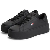 Tommy Jeans TJW SCRIPT CUPSOLE FLATFORM Plateausneaker Freizeitschuh, Halbschuh, Schnürschuh mit seitlicher Logoflagge