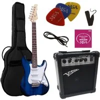 MSA E-Gitarre ST5, Elektrogitarre im Set, mit 20 Watt Verstärker, Tasche, Band,Saiten, 3xPik, Tremolo