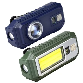 BIKIGHT Magnetic Rechargeable LED Work Light with 6 Lighting Modes 13.5W 2400mAh Waterproof Digital Display Flashlight f
