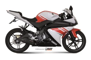 Sport Auspuff Komplettanlage +Krümmer MIVV Suono BLACK Yamaha YZF-R 125 Bj.2008-2013 RE061 +ABE