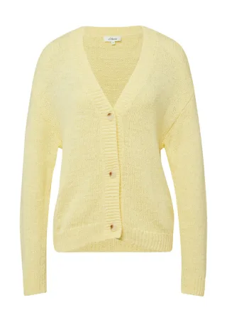 s.Oliver Red Label - Strickjacke im Relaxed Fit gelb - Gr. - 46
