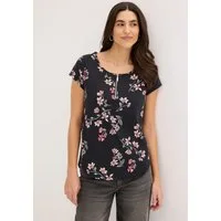 bonprix Blusenshirt Dezente Oversize Passform, mit kurzem Reißverschluss