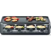 Severin Raclette Black Line Lite RG 2365, 8 Raclettepfännchen, 1400 W, Raclette-Grill