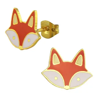 Fuchs Ohrringe vergoldet