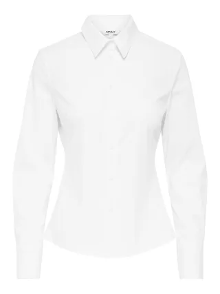 ONLY - ONLEBIE LS SLIM-FIT SHIRT WVN Bright White - Gr. - S
