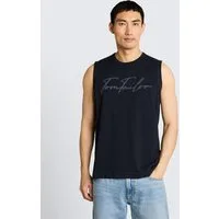 TOM TAILOR Tanktop T-Shirt Tanktop mit Logo-Print
