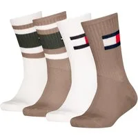 Tommy Hilfiger Socken TH KIDS SOCK 4P FLAG & SPORT STRIPE ECOM (4 Paar) mit verstärkten Fersenbereichen