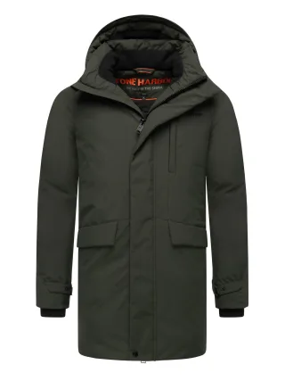 Stone Harbour Herren Winterjacke Emriis mit Fleecefutter & Kapuze