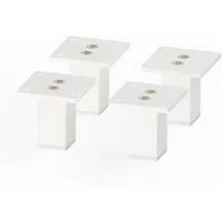 sossai® Möbelfuß Aluminium Möbelfüße in Weiß, (4-St)