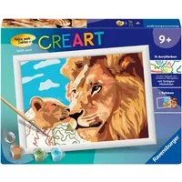 Ravensburger Malen nach Zahlen CreArt, Löwe mit Baby, Made in Europe