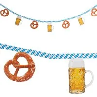 Fries Girlande Bayern Girlande Breze Maßkrug Volksfest Oktoberfest Party 5 m, 5 m Lang