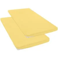OTTO home Spannbettlaken Topper Basic, in Gr. 90x200, 140x200 oder 180x200 cm, Baumwoll-Jersey, Gummizug: rundum, (2 Stück), Baumwolle, Matratzen bis 8 cm Höhe, Bettlaken, Spannbetttuch, Laken