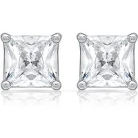 Unique Paar Ohrstecker Quadratischer Ohrstecker 925 Sterling Silber + Zirkonia SE0020