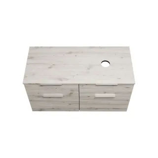 Burgbad Waschtischunterschrank Eqio 619x1200x550 Eiche Dekor Silber, SGUU120RF6015 SGUU120RF6015