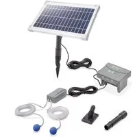 esotec Teichbelüfter 8/200 Solar Belüfterpumpen-Set 200l/h LiFe-Akku Solarmodul 8Wp 101878, 200 l/h, (Komplettset)