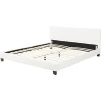Corium Polsterbett, »Albacete« Doppelbett 180x200cm Bettgestell Lattenrost Weiß