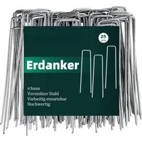 Zedelmaier Bodenanker Ø3mm Erdanker Bodenanker, 150x25mm Verzinkter Stahl, (25-St)