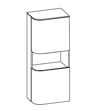 Pelipal Serie 7200 Midischrank - Grifflos rund, MCT514933R13 MCT514933R13
