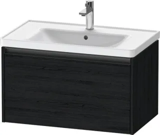 Duravit Ketho.2 Waschtischunterbau wandhängend Eiche Schwarz Matt 784x455x440 mm - K25083016160000 K25083016160000