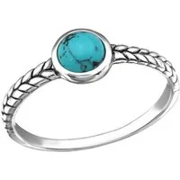 Order & Smile Schmuck Silberring Türkis Ring 925 Silber Damen Ring
