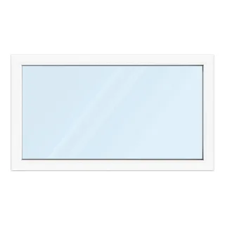 Fenster 140x80 cm, Kunststoff Profil aluplast IDEAL® 4000, Weiß, 1400x800 mm, einteilig festverglast, 2-fach Verglasung, individuell konfigurieren