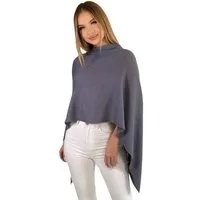 Mississhop Strickponcho Damen Poncho Cape Überwurf Strickponcho feiner Strick 221