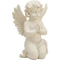 relaxdays Engelfigur Betender Grabengel, Creme