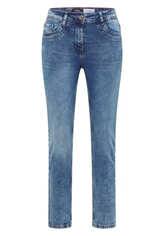 CECIL - Slim Fit Jeans light blue washed - Gr. - 30
