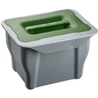 shelfmade Biomülleimer Bio- Abfalleimer Mülleimer mit Deckel 5l zum Einhängen aus Kunststoff