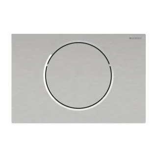 Geberit WC-Steuerung 115867SN6 Netzbetrieb, 1-Mengen-Spülung, für Stützklappgriff, Funk, Edelstahl gebürstet
