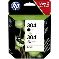 HP 2 Druckerpatronen Tinte Nr. 304 BK / tri-color Multipack Tintenpatrone