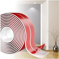 BlingBin Sockelleiste PVC Weichsockelleiste selbstklebend, Zierleisten, Kantenschutzleiste, L: 600 cm, H: 4 cm, 1er Set, 1-St., Selbstklebende Abschlussleiste, flexible Kantenschutz Wand Winkelprofil Winkelleiste Wandleisten