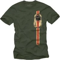 MAKAYA T-Shirt Motorsport Männershirt mit Auto Design – Geschenk für Männer (Schwarz, Blau, Grau, Grün, Blaugrau, S, M, L, XL, XXL, XXXL, XXXXL, XXXXXL) Baumwolle