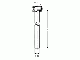Schell Anschluss- Set PETIT SC Kupferrohr 10/300mm Überwurfmutter 1/2" 084640699
