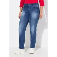 Ulla Popken Regular-fit-Jeans Jeans Mony Vintage Look konisches Bein Stretch