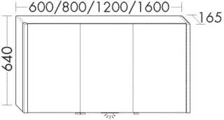 Burgbad Spiegelschrank Bel Matt 640x1008x165 Bel Lack Matt, SPFW100PN274 SPFW100PN274