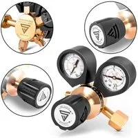 STAHLWERK Elektrowerkzeug-Set Druckminderer Gasregulator für Gasflaschen ARGON, CO2, Mischgas
