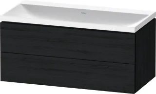Duravit L-Cube c-shaped Set wandhängend Eiche Schwarz Matt 1000x480x480 mm - LC6952N16160000 LC6952N16160000