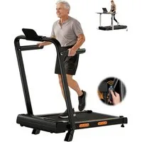UMAY Laufband 12 voreingestellte Programme Für Zuhause (2,5-PS-Motor bis zu 10 km/h, 150 kg Belastbarkeit, LED-Anzeige und Fernbedienung), mit 16 % Steigung