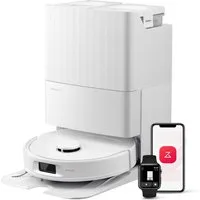 Roborock Saugroboter QV 35S (Upgrade von Qrevo Plus)Saugkraft Saugroboter mit Wischfunktion, Anti-Tangle-Bürsten, Anhebbare Schleudermopps, Intelligente Hindernisvermeidung, 10.000 Pa HyperForce Saugkraft,Multifunktions-Dockingstation