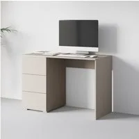 Home affaire Schreibtisch Vera, Computertisch mit LED-Beleuchtung (1-St), Modernes Schreibtisch mit LED, Push-to-Open und 3 Schubladen.