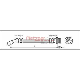 Metzger Bremsschlauch hinten Nissan Micra 2
