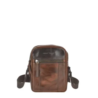 Herren Umhängetasche Leder Newport Coffee | Dunkelbraun | Greenburry